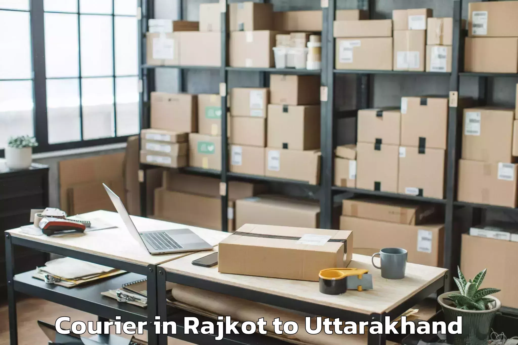 Easy Rajkot to Tharali Courier Booking